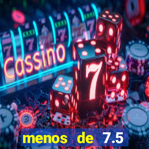 menos de 7.5 escanteios o que significa