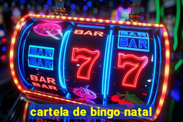 cartela de bingo natal